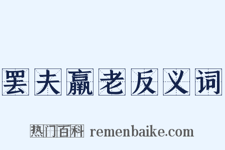 罢夫羸老反义词是什么意思的图片
